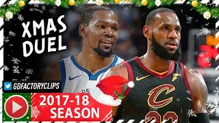 Kevin Durant vs LeBron James EPIC XMAS Duel Highlights (2017.12.25) Cavaliers vs Warriors - MUST SEE