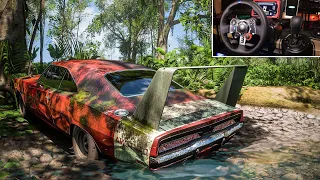 Rebuilding DODGE CHARGER DAYTONA HEMI - Forza Horizon 5 | Logitech g29 Gameplay