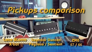 SD Pegasus/Sentient Vs EMG 57/66 Vs Lace Aluma Xbar | Guitar pickup  comparison