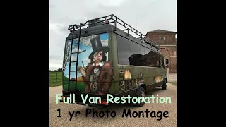 Mercedes Vario 614d Restoration Conversion Bus to Luxury Camper Photo Montage Time Lapse.