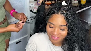 How To Get Your Boho Braids Super FULL! | The Sew-in Look | Knotless Tutorial