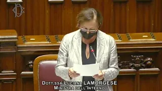 Question time del ministro Lamorgese alla Camera dei Deputati