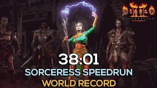 ROAD TO SUB 35 - WORLD'S FASTEST SORCERESS SPEEDRUN - 38:01 IGT | 40:10 RTA | DIABLO 2 RESURRECTED