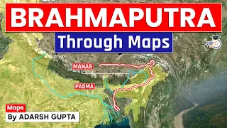 Brahmaputra River System Through Map | Tributaries of Brahmaputra | UPSC Prelims & Mains