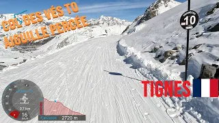 [4K] Skiing Tignes, Col des Vés to Aiguille Percée, France, GoPro HERO11