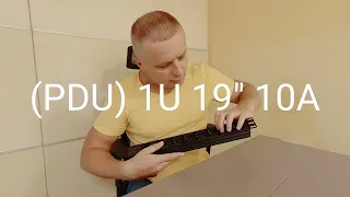 (PDU) 19-дюймов 10А, с индикатором 1U - KD-GER(16)N1008WKPB19A-C14