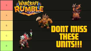 DONT MISS OUT ON THESE UNITS!!! Warcraft Rumble Unit Tier List for PvE and PvP!