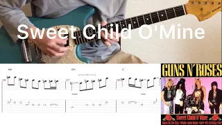 Guns N' Roses - Sweet Child O' Mine (guitar cover with tabs & chords)