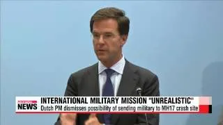 Dutch PM rules out military mission in eastern Ukraine