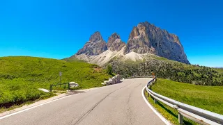 Driving the Sella Pass, Italy