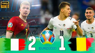 مباراة دراماتيكية 🔥 ايطاليا و بلجيكا 1/2 (يورو 2020)بتعليق حفيظ دراجى جوده عاليه1080 FHD