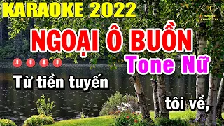 Ngoại Ô Buồn Karaoke Tone Nữ Nhạc Sống 2022 | Trọng Hiếu