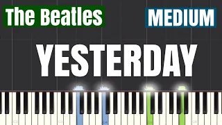 The Beatles - Yesterday Piano Tutorial | Medium