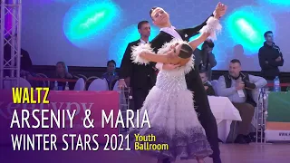 Waltz = Winter Stars 2021 Youth Ballroom = Arseniy Afonin & Maria Dvoryanchikova