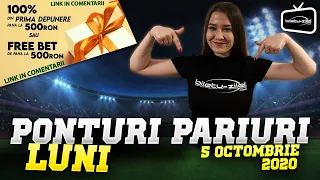 Ponturi pariuri sportive 05.10.2020