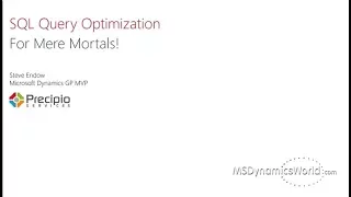 SQL Query Optimization for Mere Mortals!