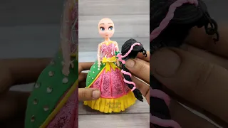 I Am A Barbie Girl💃🎶🎵DIY Clay  Barbie Doll Accessories Making💃💞🤩 Changeable Hair Style (Model-2)👸