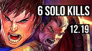 GAREN vs DARIUS (TOP) | 7/0/1, Rank 7 Garen, 6 solo kills, 1000+ games | EUW Challenger | 12.19