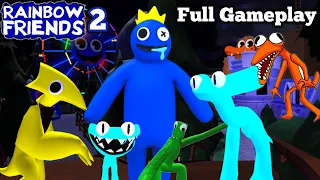 Rainbow Friends Chapter 2 Full Walkthrough Gameplay & Cyan Blue Ending