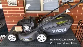 How to Clean a Ryobi 175cc Lawn Mower Filter   RLM4617ME