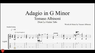 Adagio in G Minor - Guitar Free Tabs