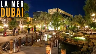 LA MER Dubai Complete Night Walk | 4K | Dubai Tourist Attraction