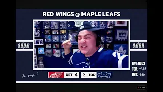 Steve dangle reacts to Auston Matthews scoring his 69th of the season