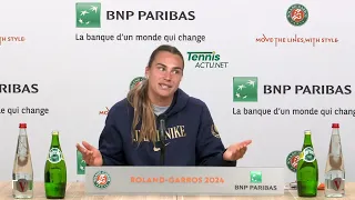 Tennis - Roland-Garros 2024 - Aryna Sabalenka : "This rivalry we have with Iga Swiatek is great"