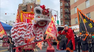 New York Choy Lay Fut Lion Dance Team-蔡李佛- Lion Dance Bench Choy Chang at TeamWCM's 50th Anniversary