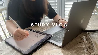 intense weekend study vlog  😵‍💫✍🏻 i took 3 Korean classes in 2 days | Korean & Thai study vlog