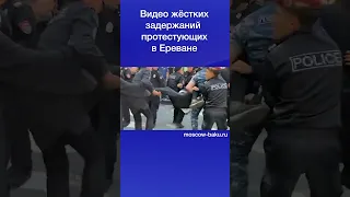 Видео жёстких задержаний протестующих в Ереване