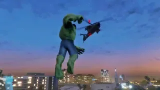 GTA V - HULK v2.0 - Helicopter take down