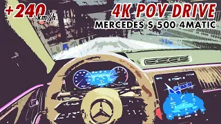 2021 MERCEDES S500 L (W 223) S-Class 4K NIGHT POV DRIVE Test Onboard Top Speed Autobahn