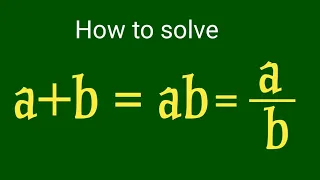 TRICK SOLUTION TO THE ALGEBRAIC JAPANESE OLYMPIAD EQUATION | a =? & b =?