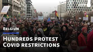 Hundreds protest in Brussels against Covid restrictions | AFP