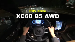 2024 Volvo XC60 B5 AWD POV night drive