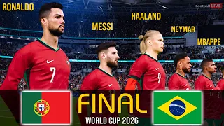 Portugal vs Brazil | Ronaldo, Messi, Neymar, Mbappe, Haaland, Al Stars played for POR |PES