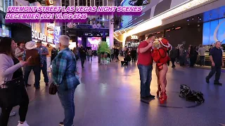 fremont street las vegas night scenes december 2021 vlog #546