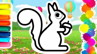 how to draw a squirrel for kids | drawing squirrel for kids