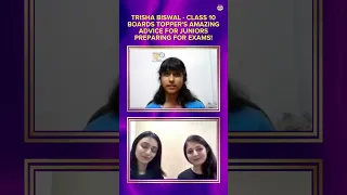 CBSE Class 10 Topper Trisha Biswal Shares Secret Behind Her Success To All Her Juniors #shorts