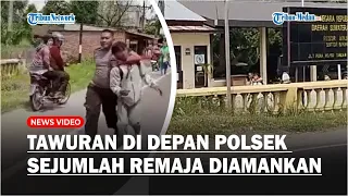 Pelajar Tawuran dan Melintas di Depan Polsek Binjai, Sejumlah Remaja Diamankan