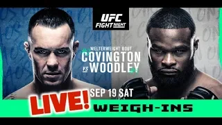 UFC Vegas 11 Weigh-Ins: Covington vs Woodley  | LIVE