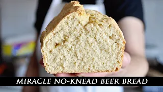 Miracle NO-KNEAD Homemade Beer Bread Recipe