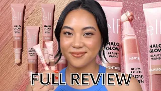 NEW ELF HALO GLOW CONTOUR AND BLUSH BEAUTY WANDS | REVIEW + DEMO