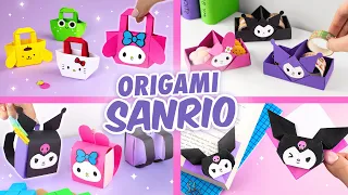 Origami Kuromi & My Melody Boxes, handbag & bookmark | Sanrio Paper crafts