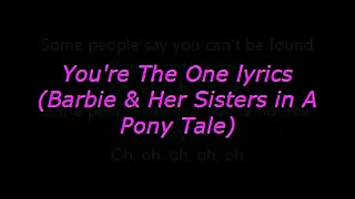 Barbie movie song: You're the one lyrics on screen