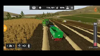 Harvesting Oat with John Deere and making bales | Farming Simulator 20 ep2 | Mobile