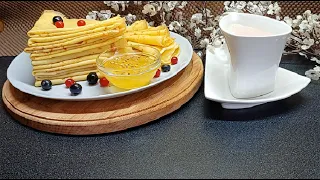 Рецепт  ТОНКИХ и Вкусных БЛИНОВ которые НЕ РВУТСЯ