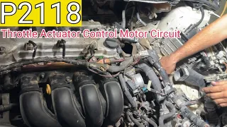 Toyota Corolla || how to fix P2118 throttle Actuator motor current Range performance