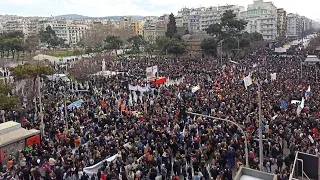 Μεγάλη απεργιακή συγκέντρωση στη Θεσσαλονίκη